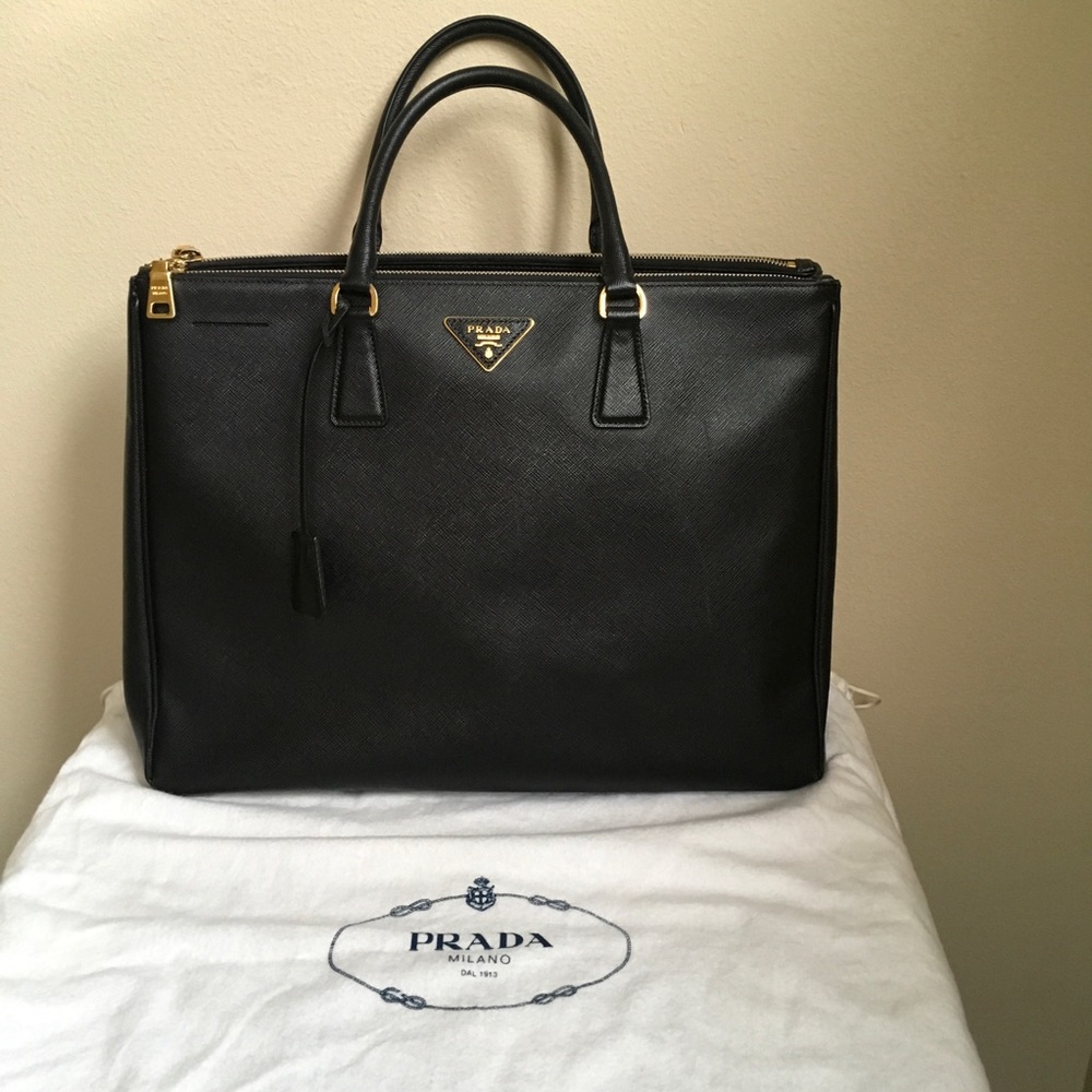 Prada Galleria XLarge Saffiano Double Zip Tote Bag